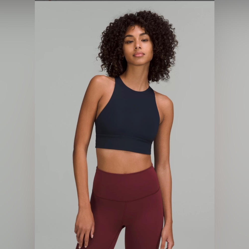 NWOT Lululemon Size 8 Energy High-Neck Longline Tough Bra, Medium Support